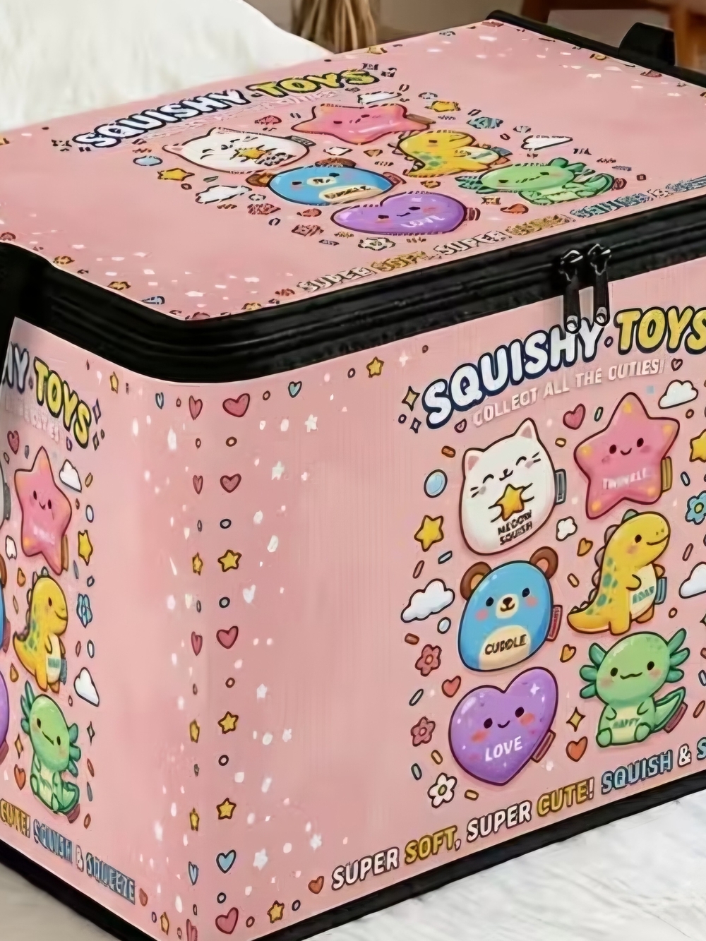 Large Squishy, NeeDoh  Storage /Carry Case - Cute Kids Toy Organizer